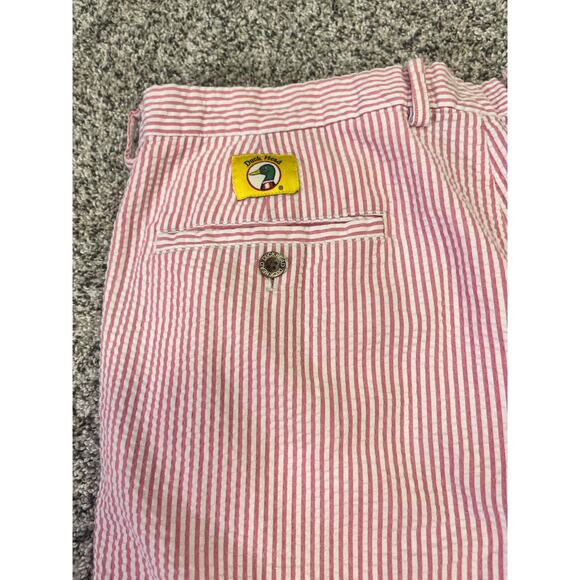 Duck Head Men’s‎ 42 Seersucker Shorts Red White Cotton Preppy Frat Classic - Picture 11 of 15
